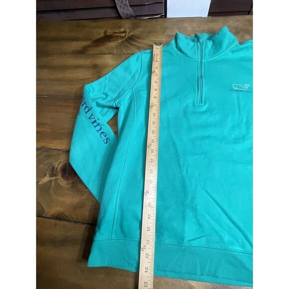 VINEYARD VINES WOMANS VINTAGE WHALE FLEECE 1/4 ZIP SHEP SWEATER SIZE LARGE - Picture 6 of 11